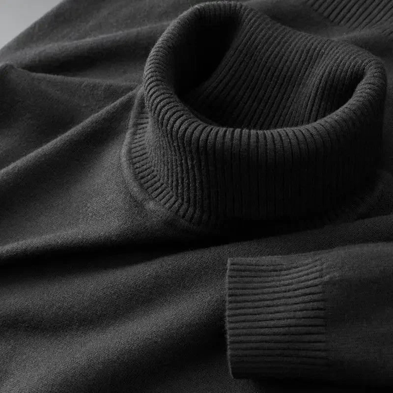 Men's Turtleneck Long Sleeve Knit Sweater