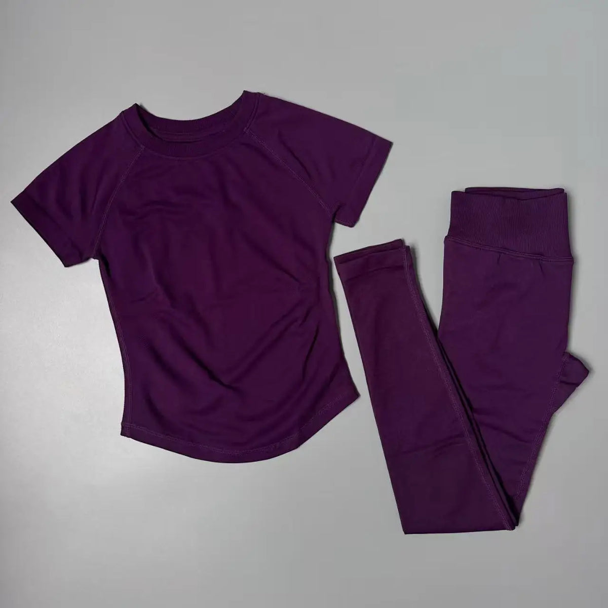 Women's Short Sleeve Yoga Top and Leggings Set