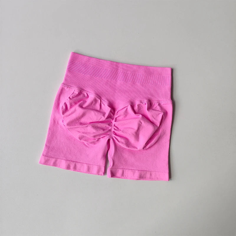 Women's High Waist Scrunch Back Shorts for Yoga and Gym Workouts