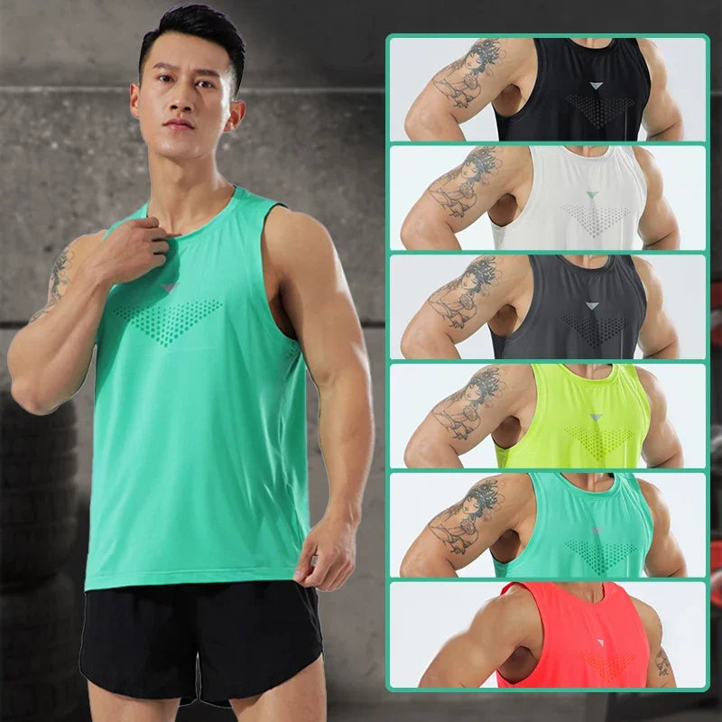 Sleeveless Crew Neck Racerback Running Training Tank Top