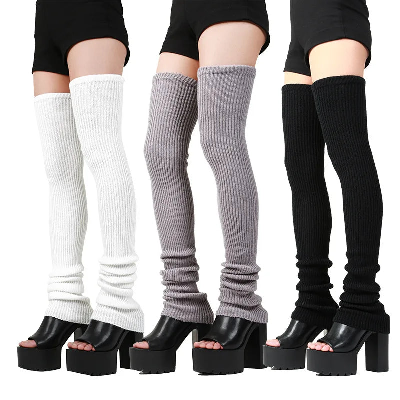 Solid Long Leg Warmers with Original Length Options