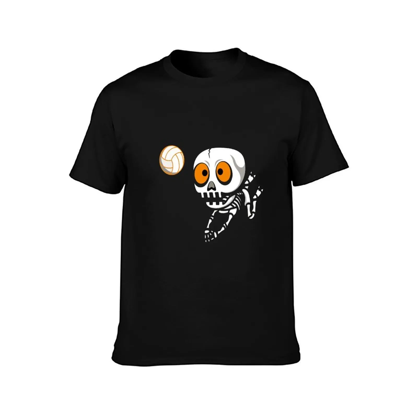 Skeleton Volleyball Graphic Short Sleeve T-shirt For Sports Outfits