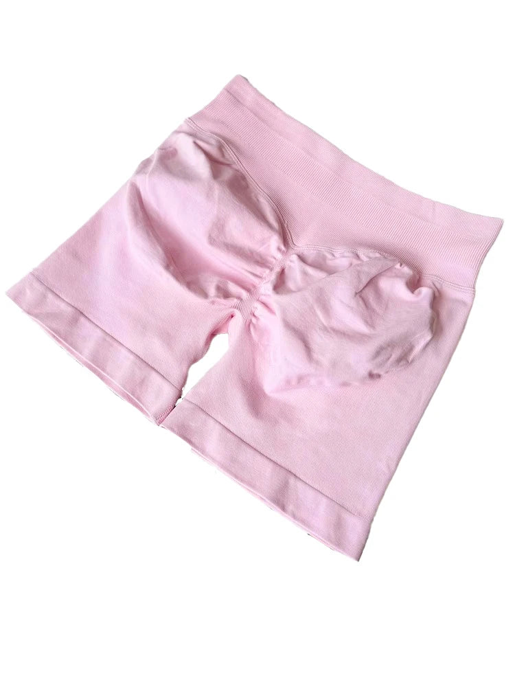 Women's Scrunch Back Nylon Blend Shorts for Yoga and Gym Training