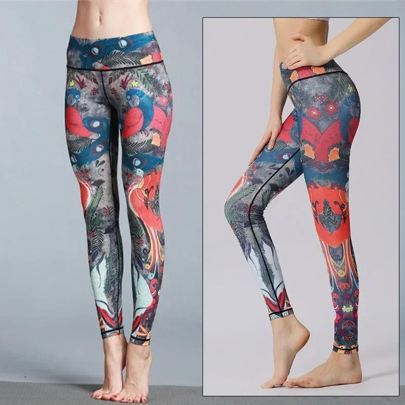 Women's Printed High-Waist Workout Leggings