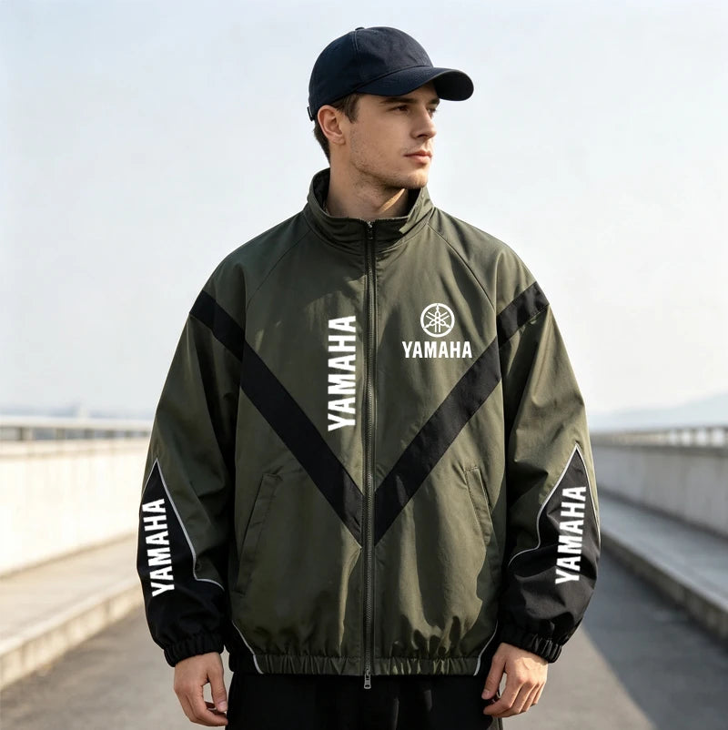 Color Block Long Sleeve Casual Streetwear Racing Style Jacket