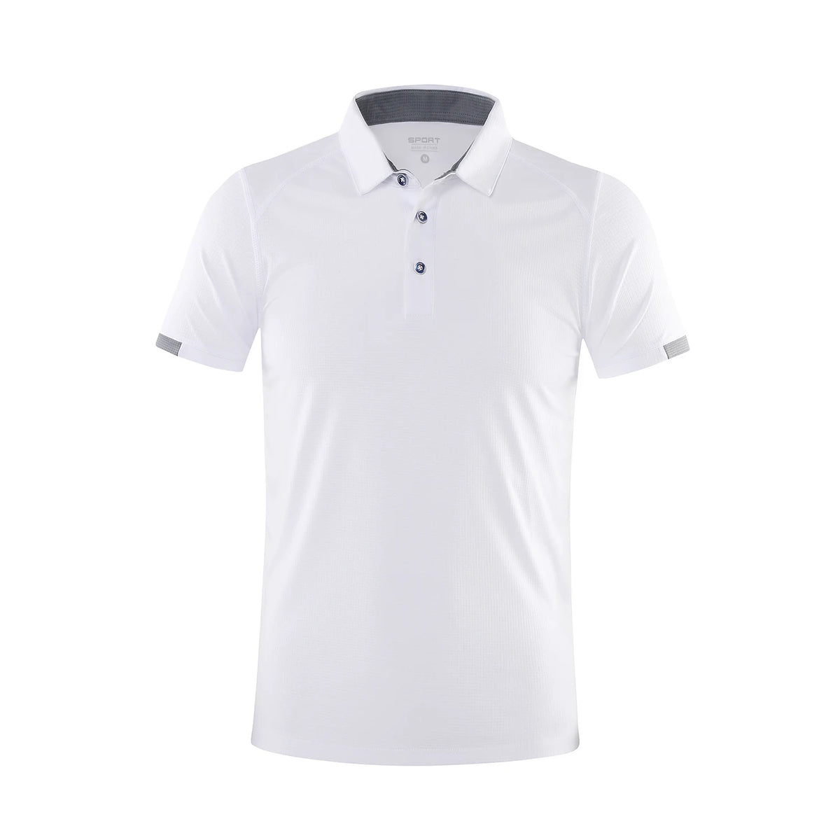 Solid Short Sleeve Collared Golf Polo Shirt with Button Placket