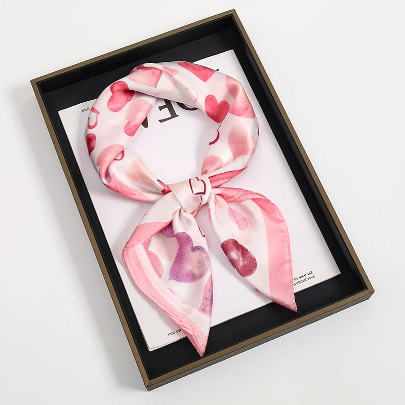 Printed Square Scarf for Hair Wrap and Neck Styling