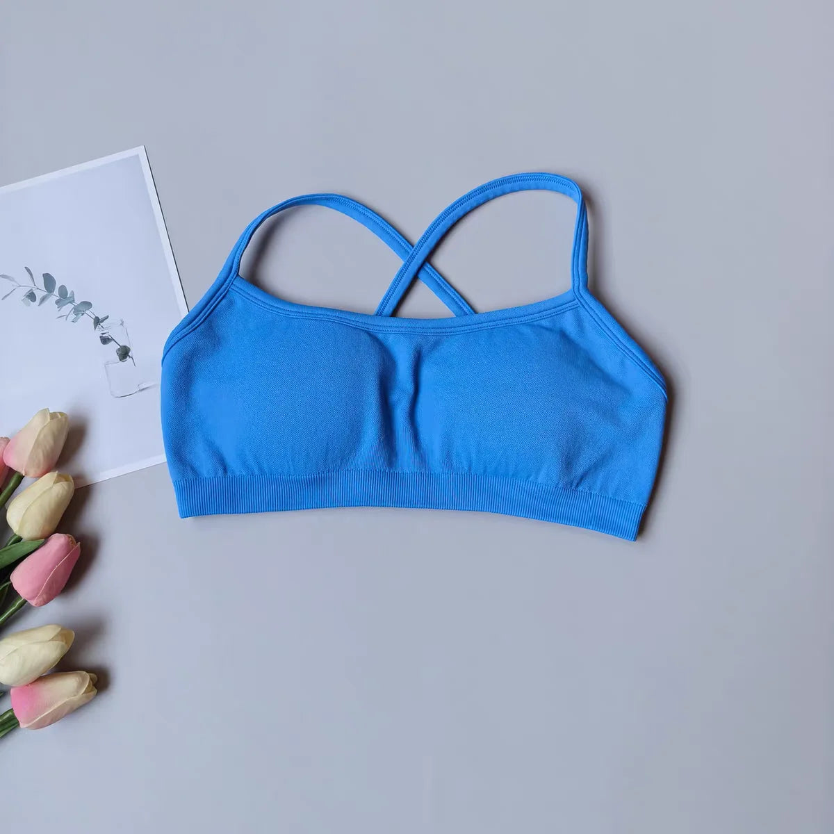 Women's Thin Strap Cross Back Sports Bra