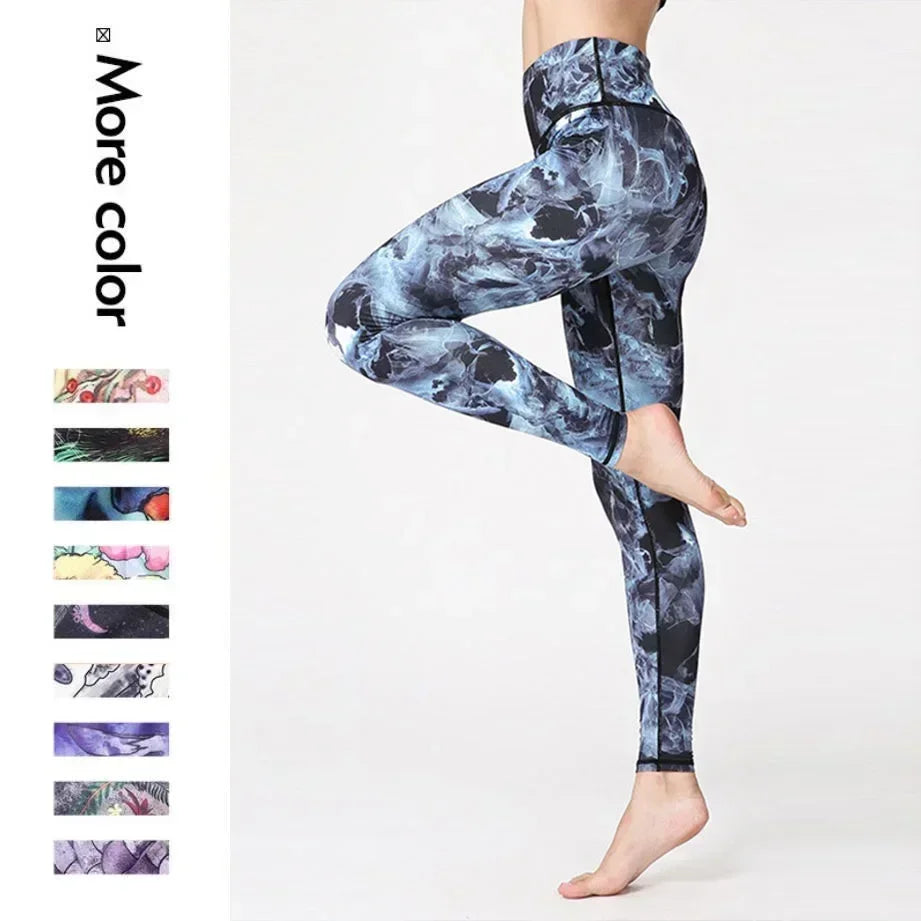 Women's Printed High-Waist Workout Leggings
