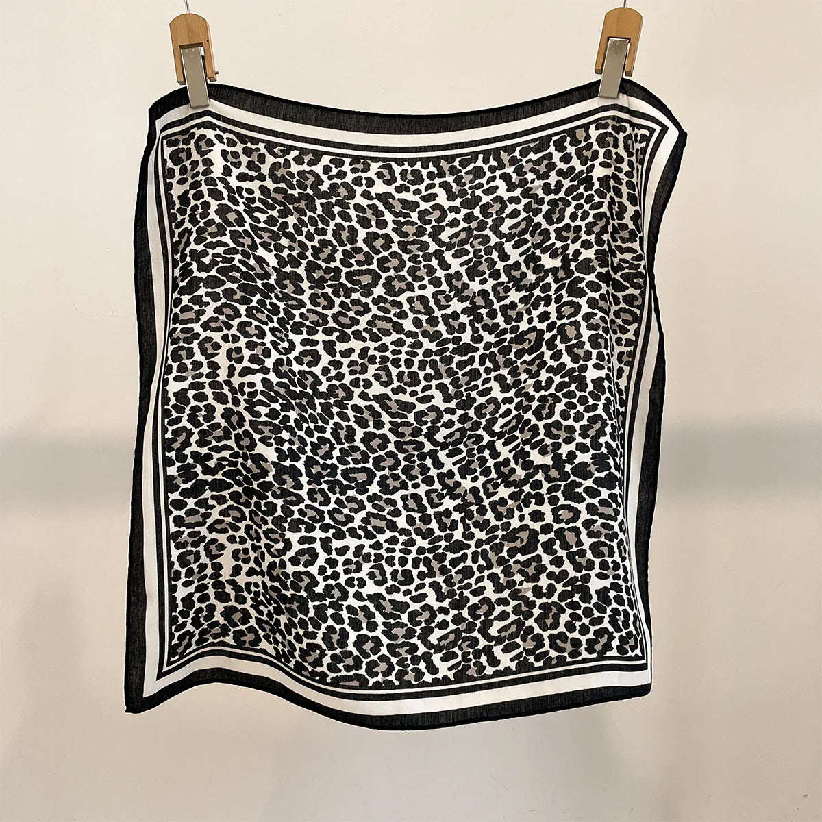 Printed Square Scarf with Polka Dot Pattern Options