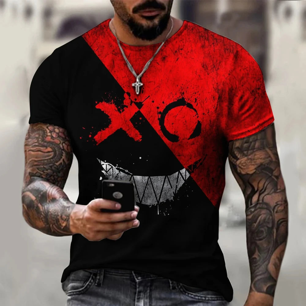 Graphic Crew Neck Short Sleeve Casual Pullover T Shirt