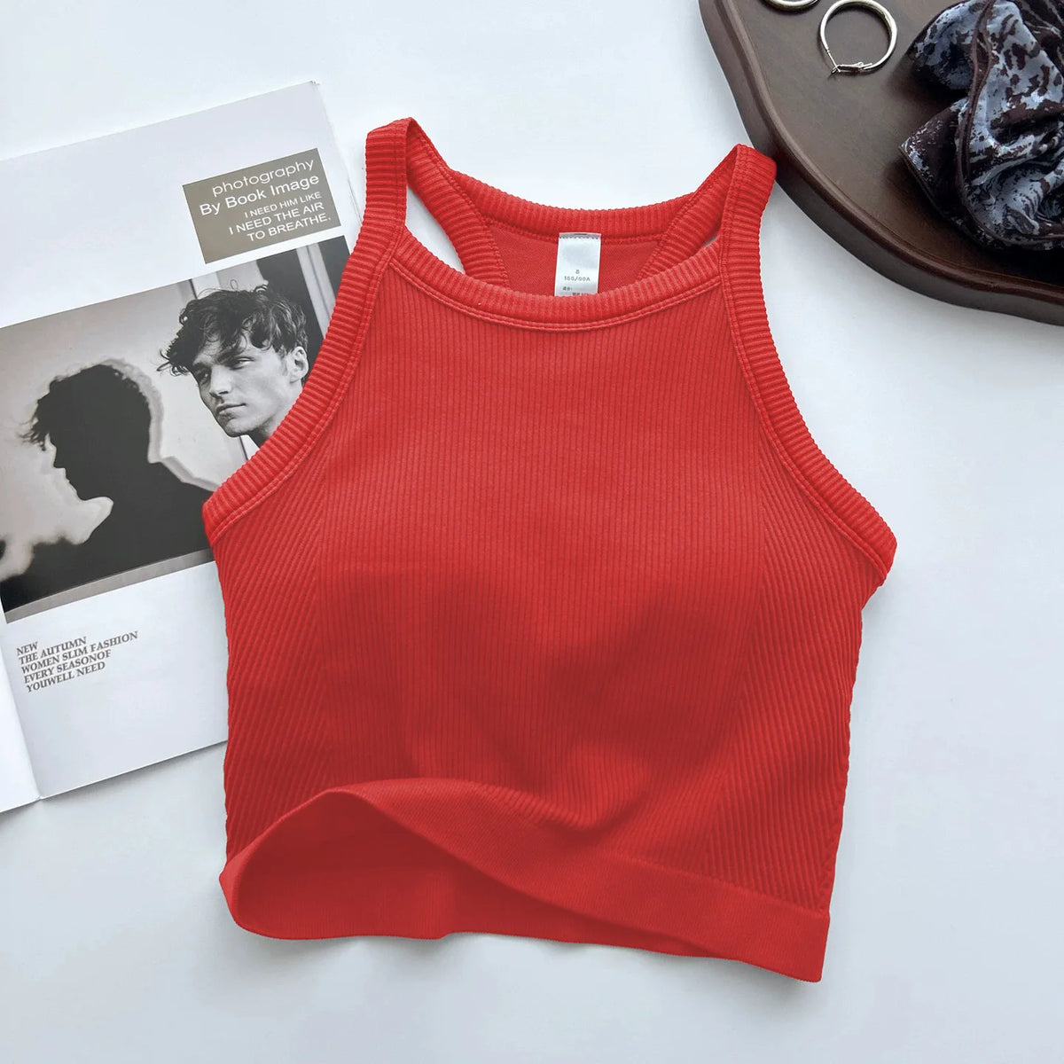 Women's Contrast Trim Racerback Sports Bra