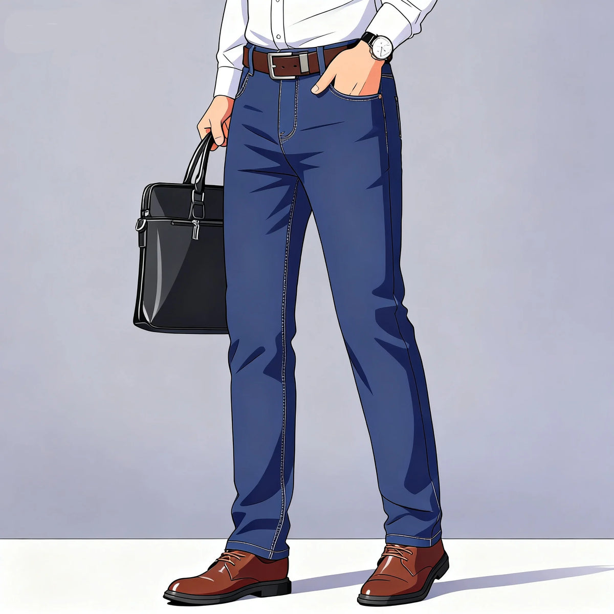 Men's Straight Leg Denim Jeans for Casual Everyday Wear