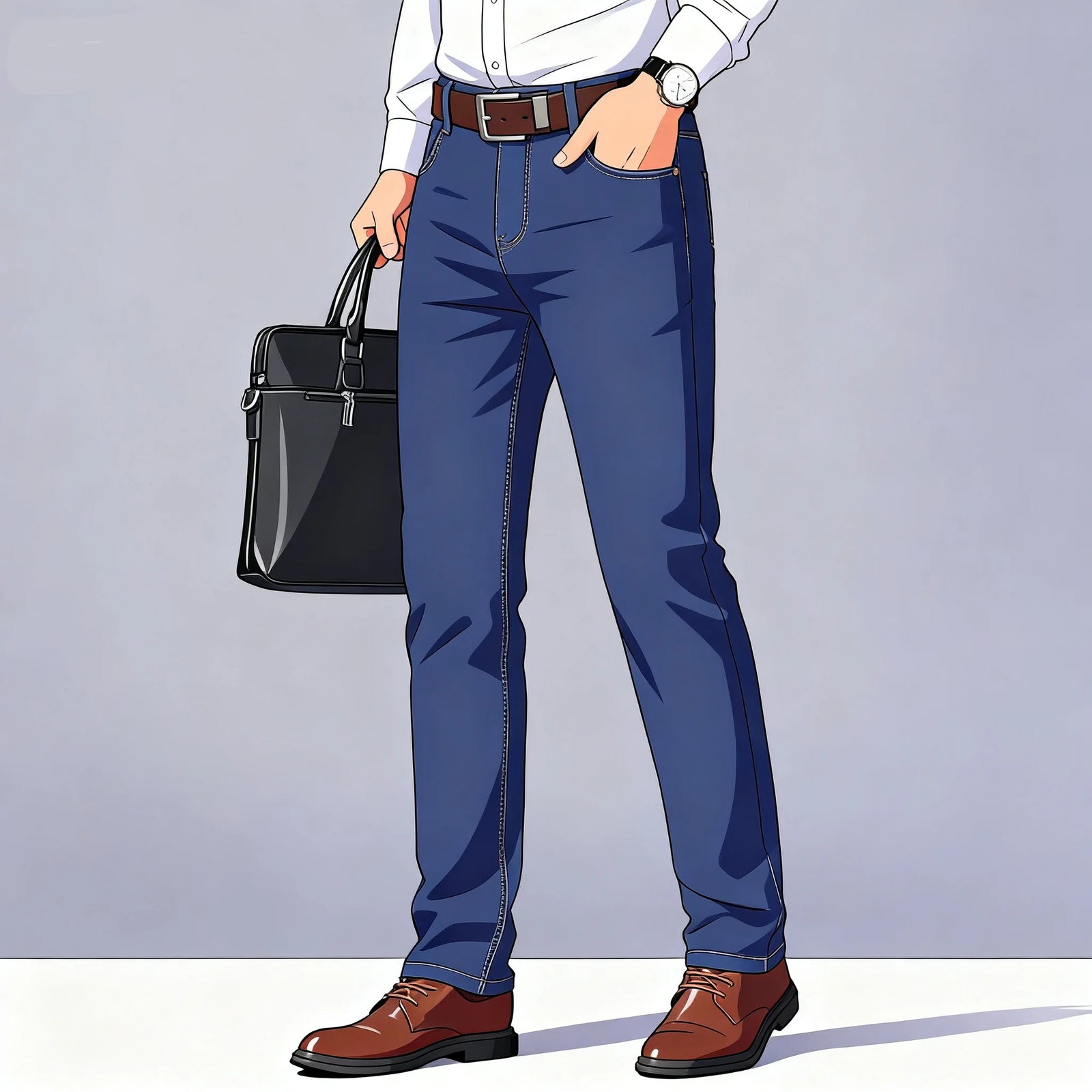 Men's Straight Leg Denim Jeans for Casual Everyday Wear