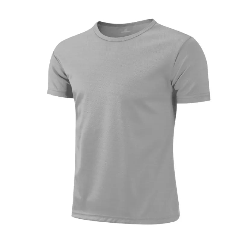 Crew Neck Short Sleeve Fitted Running Sports T Shirt