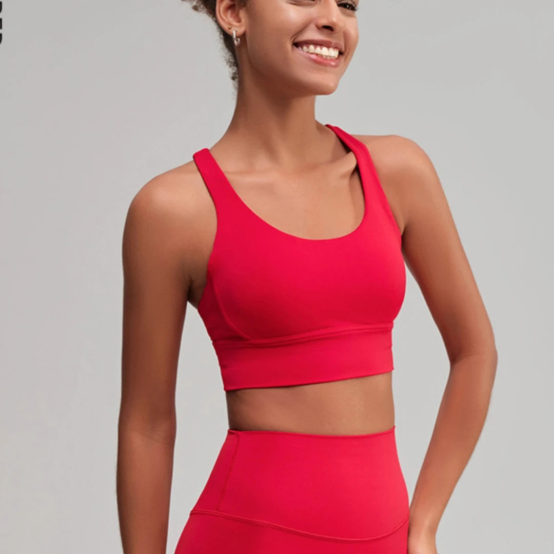 Women's Thin Strap Cross Back Sports Bra