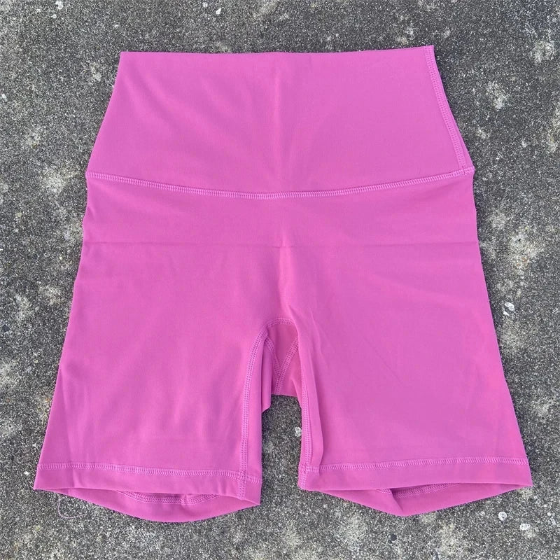 Women's High Waist Nylon Blend Biker Shorts for Yoga and Training