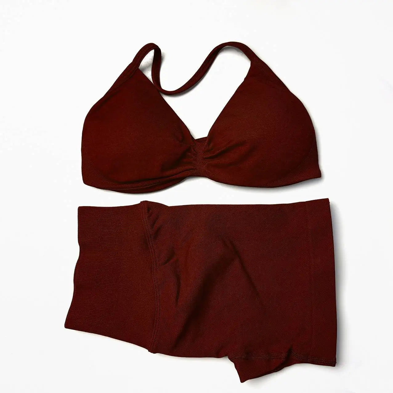Women's Halter Bra And Shorts Yoga Set For Workout Outfits