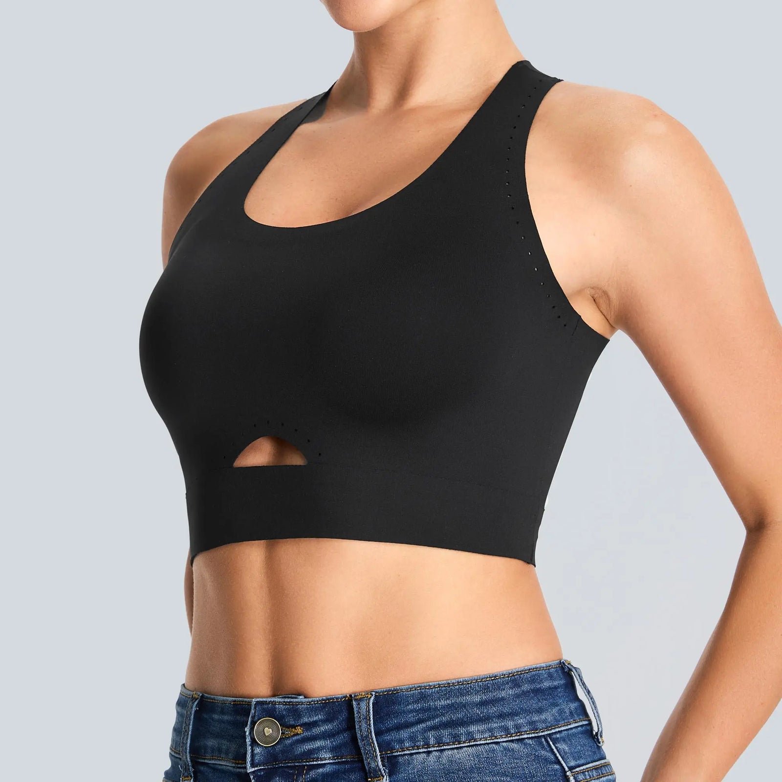Women's Cross Back Cutout Sports Bra