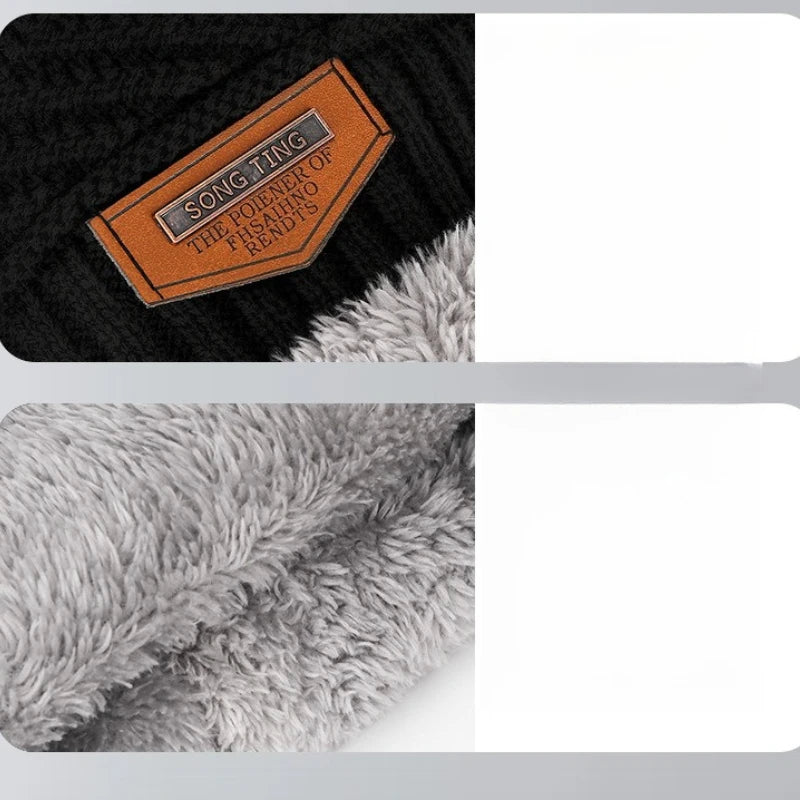 Winter Knitted Beanie Hat Scarf and Touchscreen Gloves Adult Accessory Set