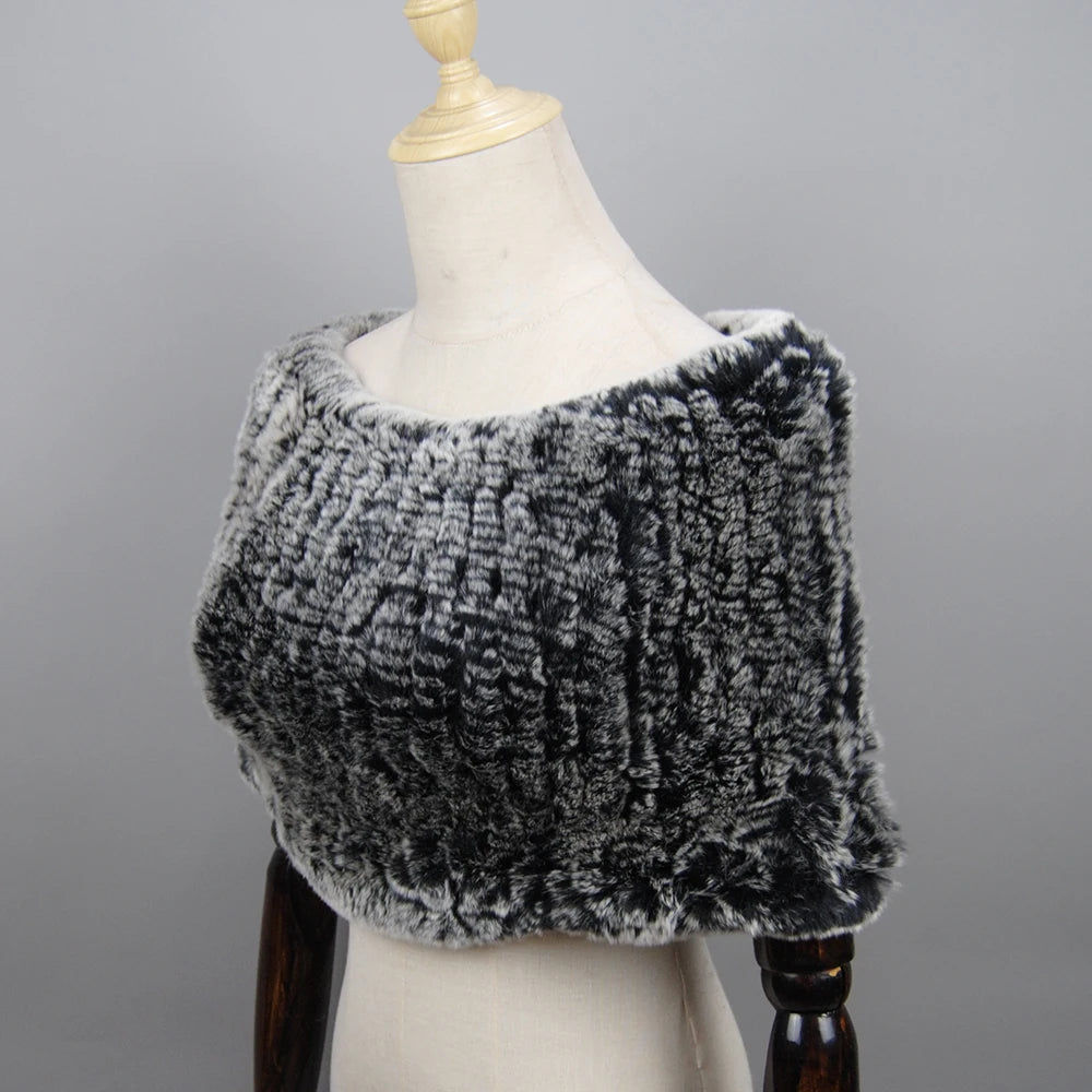 Textured Tubular Shoulder Wrap Cape for Layering over Outfits