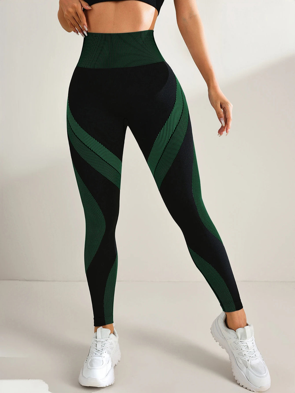 Women's Panelled Full Length Leggings For Workout Outfits
