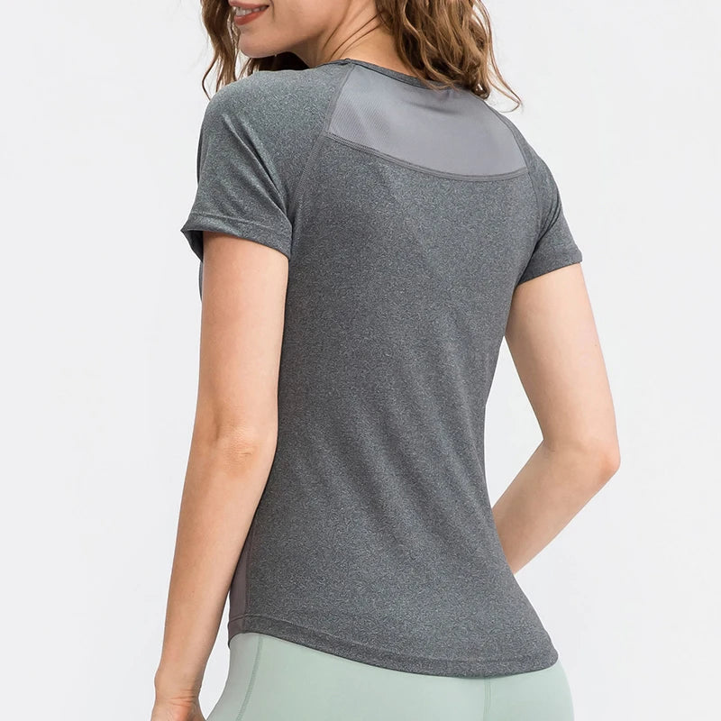 Women's Loose Round Neck Short Sleeve T-shirt For Workout Outfits