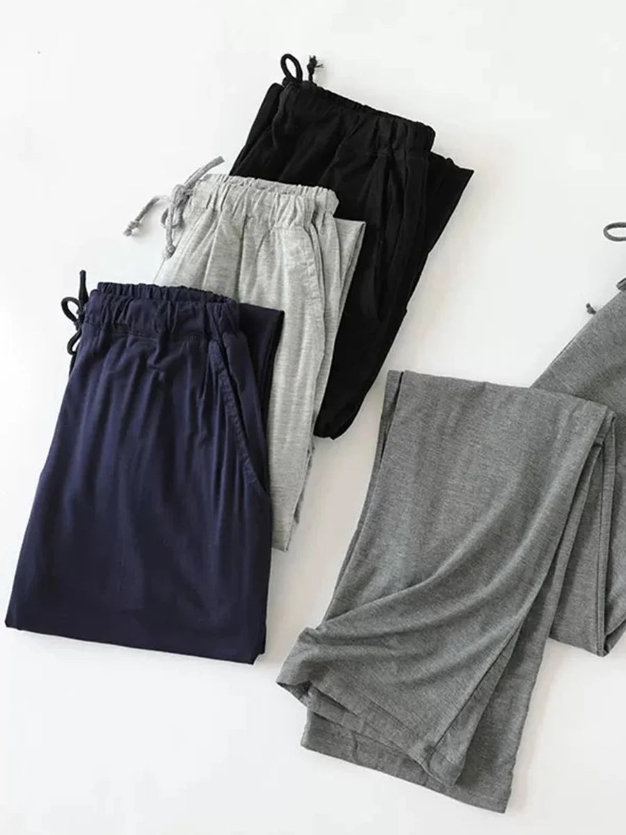 Men's Printed Long Pajama Pants with Pack Options