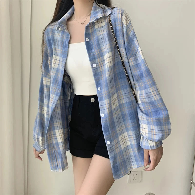 Women's Checked Long Sleeve Shirt