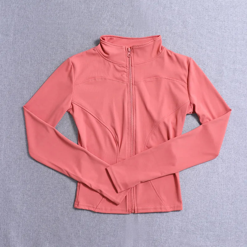 Long-Sleeve Zip-Front Workout Jacket