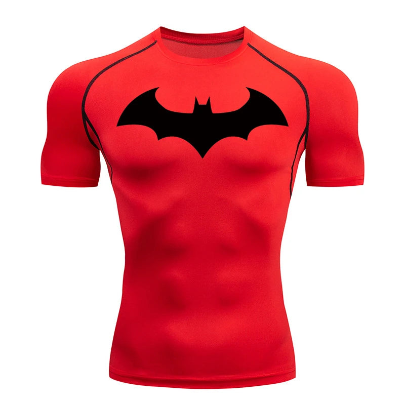 Fitted Crew Neck Short Sleeve Compression T Shirt
