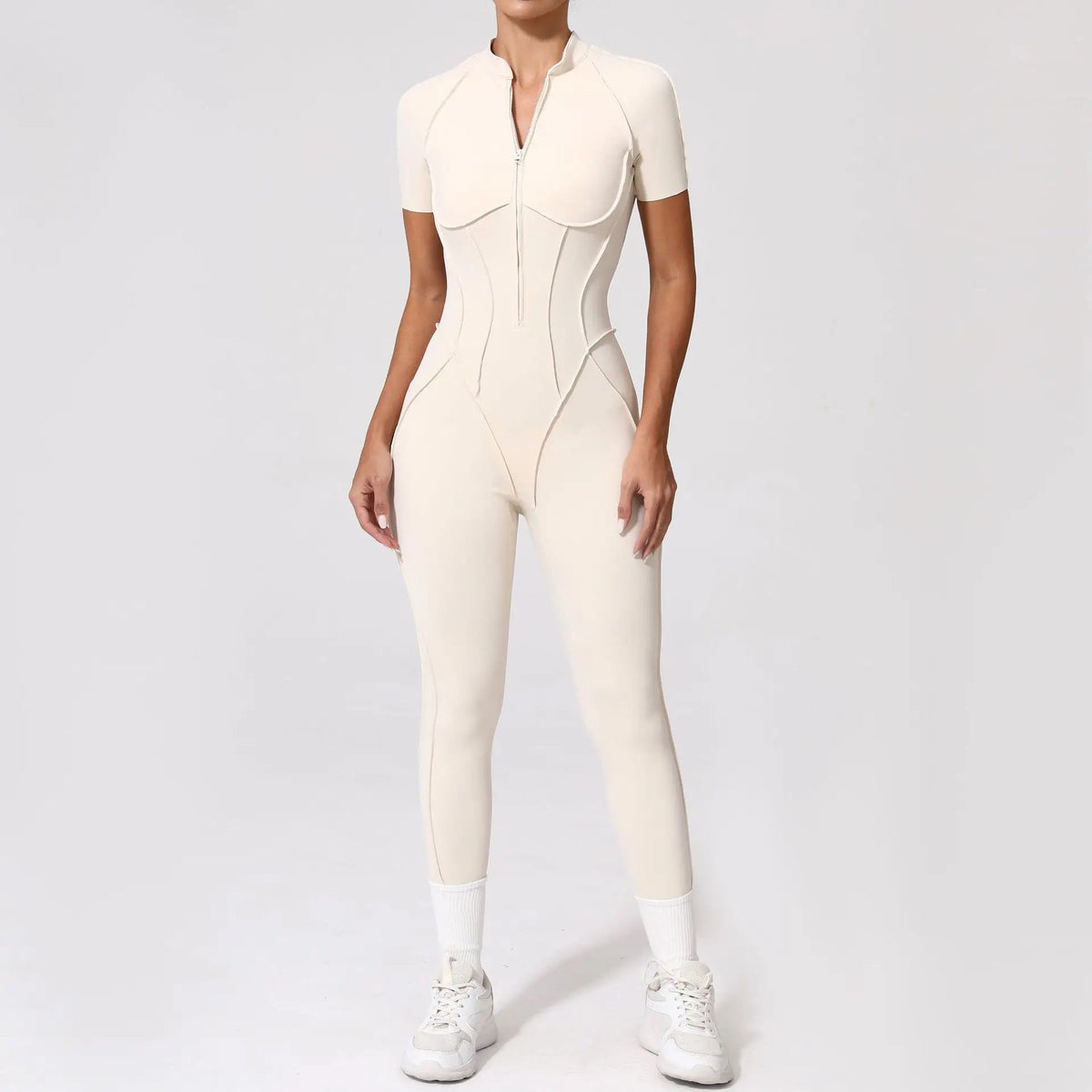 Women's Contoured Workout One Piece with Back Cutout and Multiple Sleeve Styles
