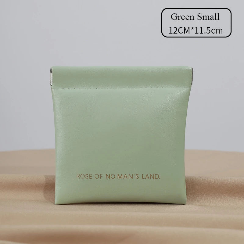 Mini Squeeze Closure Coin Pouch with Plain Exterior