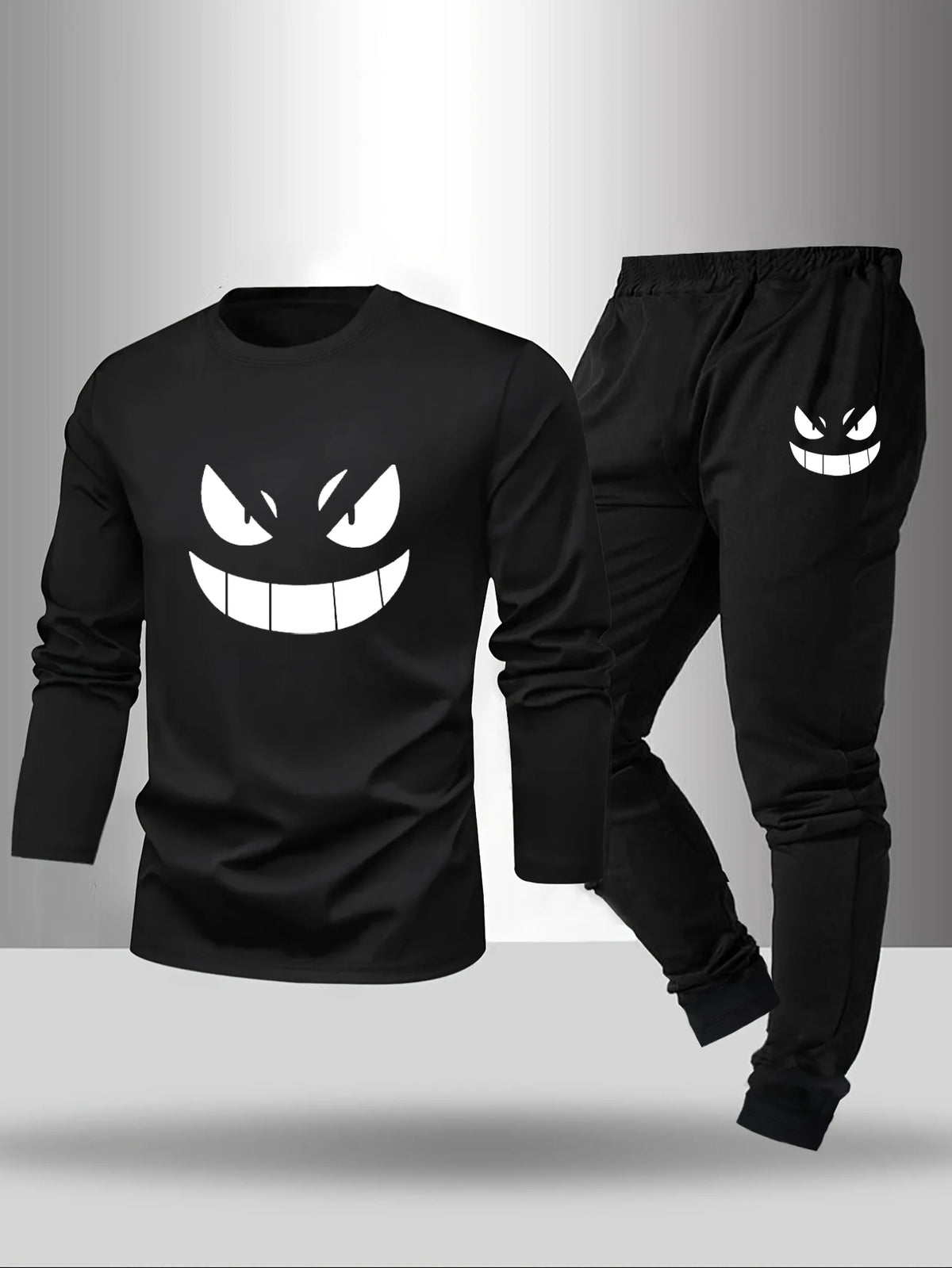 Men's Graphic Long Sleeve Top and Pants Pajama Set