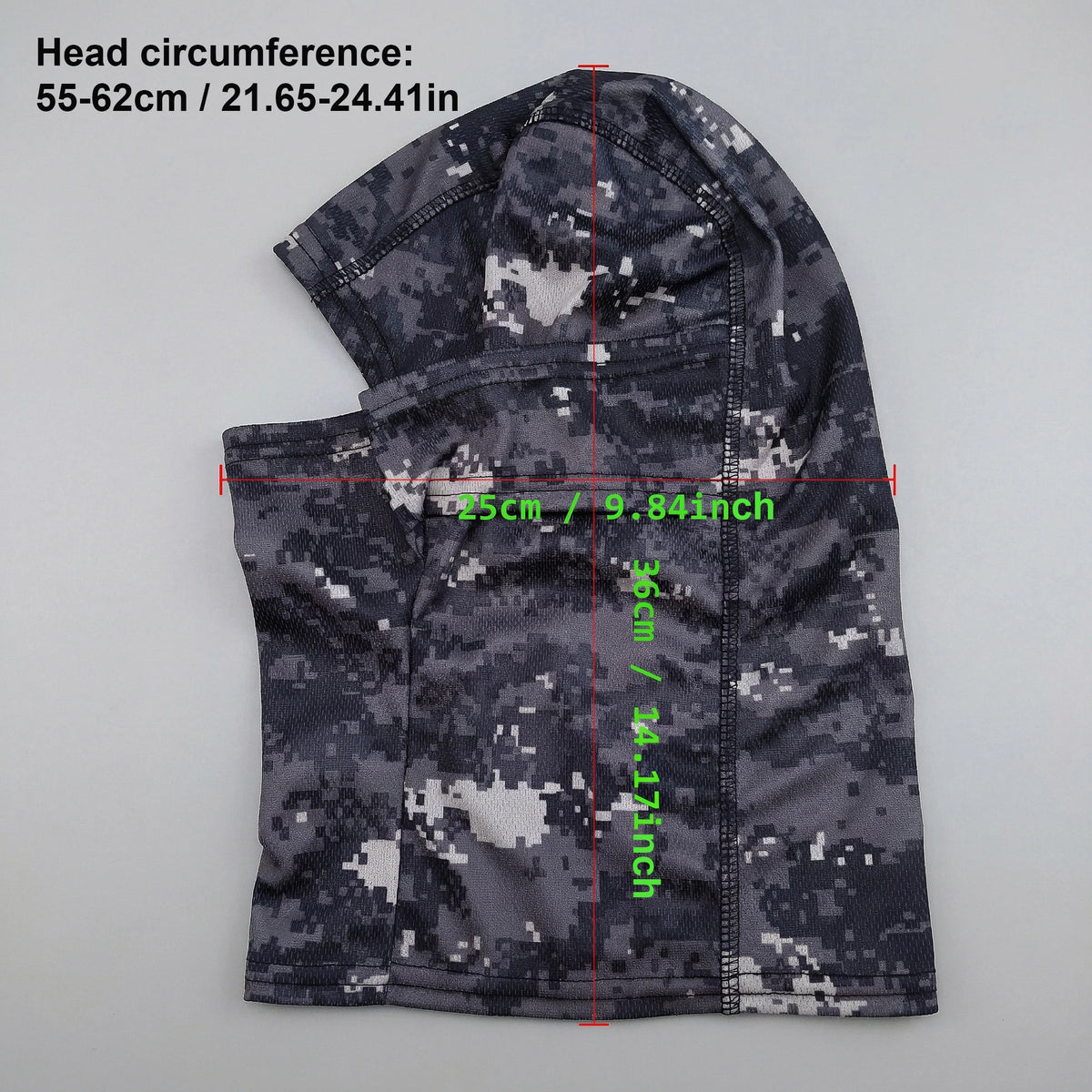 Full Face Balaclava Hood with Solid and Camouflage Options