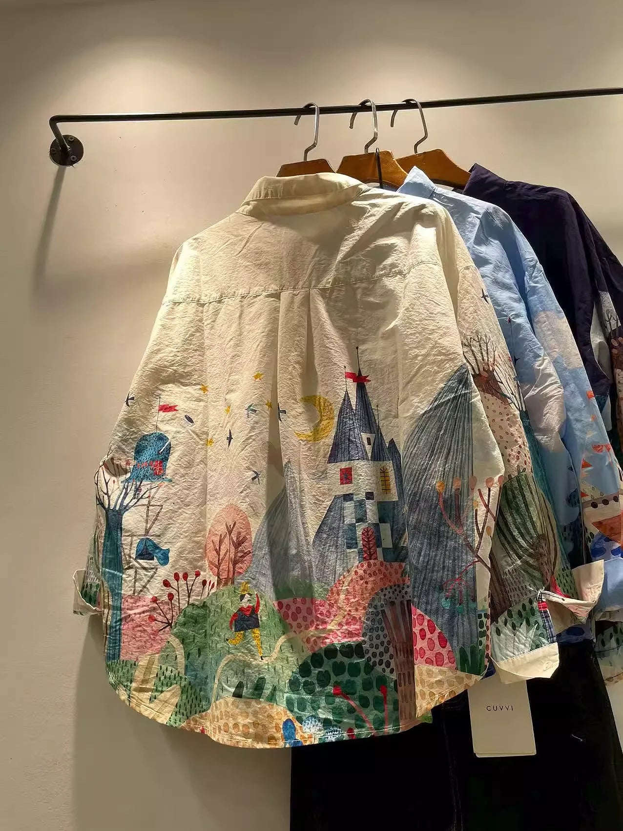 Women's Colourful Patchwork Print Long Sleeve Shirt