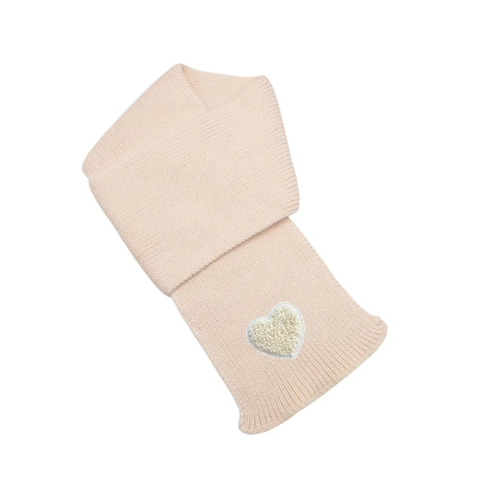Children's Cotton Knitted Beanie with Patch Designs and Original Size Options