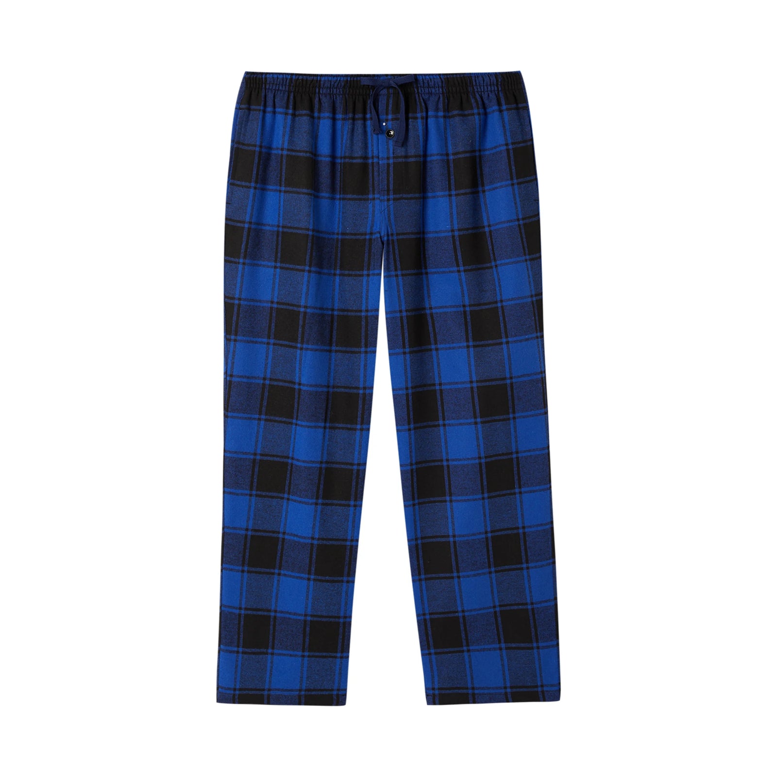 Men's Plaid Elastic Waist Pocket Straight Leg Pajama Lounge Pants