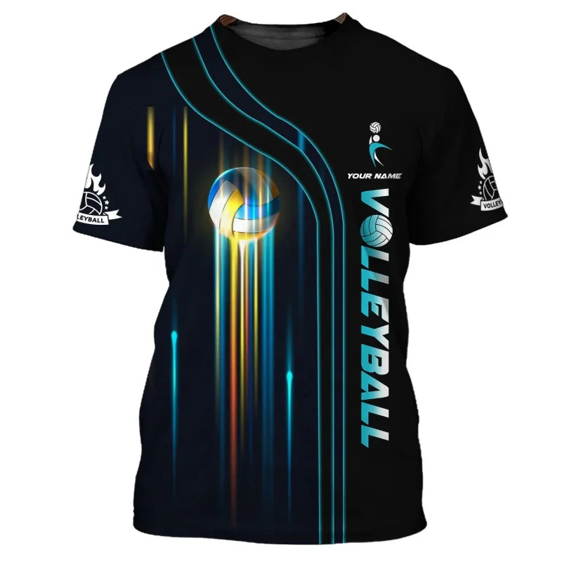 Volleyball Graphic Short Sleeve T-shirt For Sports Outfits