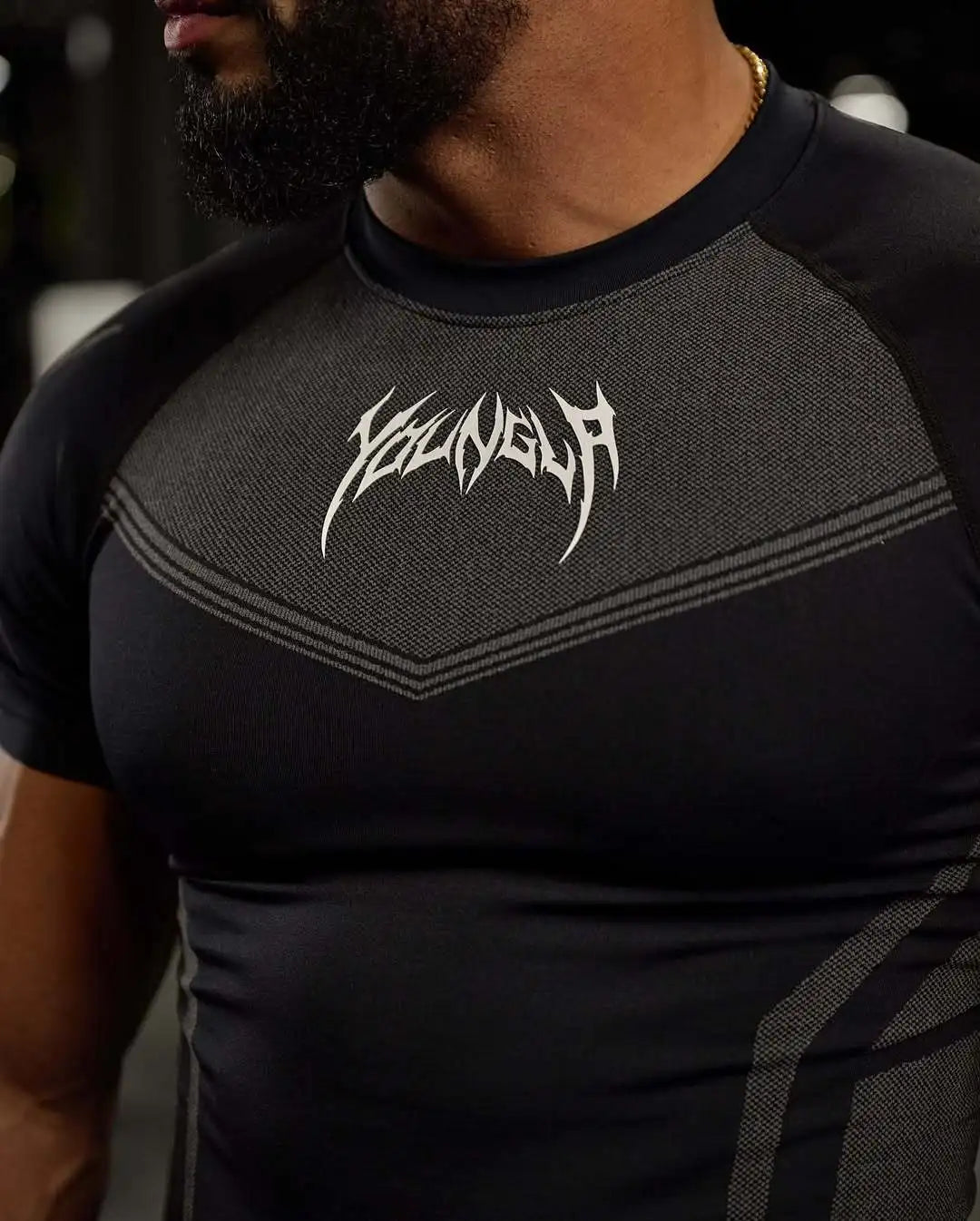 Fitted Crew Neck Short Sleeve Compression T Shirt