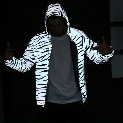 Hooded Long Sleeve Full Zip Casual Streetwear Jacket