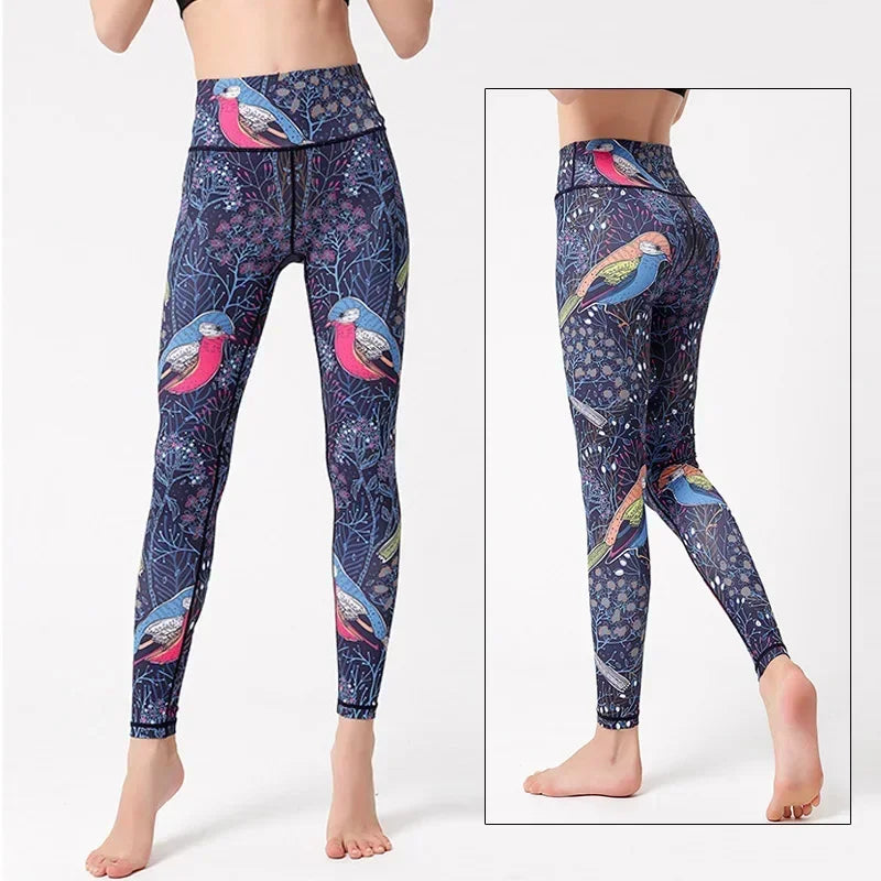 Women's Printed High-Waist Workout Leggings