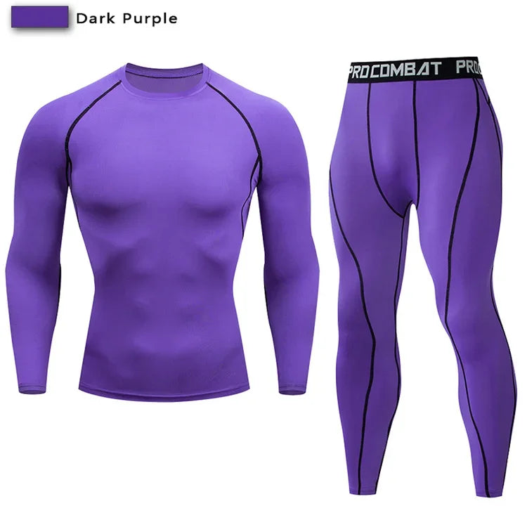 Men's Fitted Training Top and Leggings Set