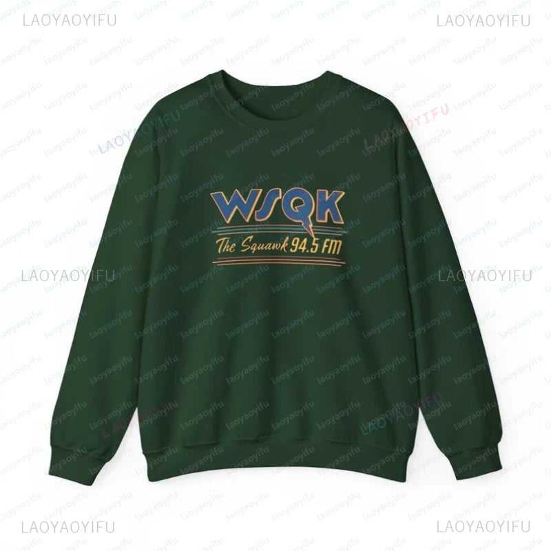 Radio Graphic Long Sleeve Pullover Casual Sweatshirt for Layering