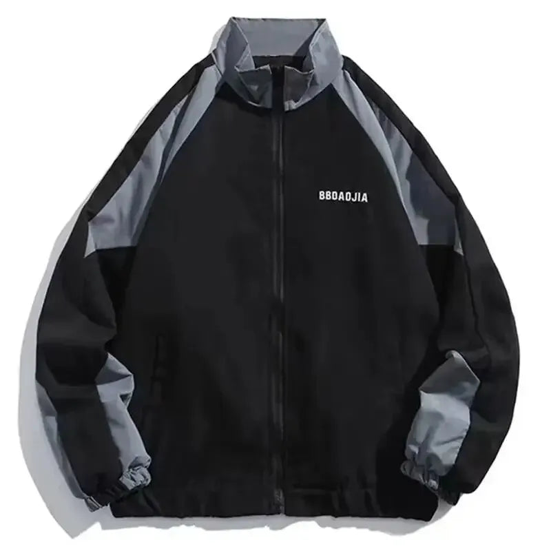 Color Block Long Sleeve Casual Streetwear Racing Style Jacket