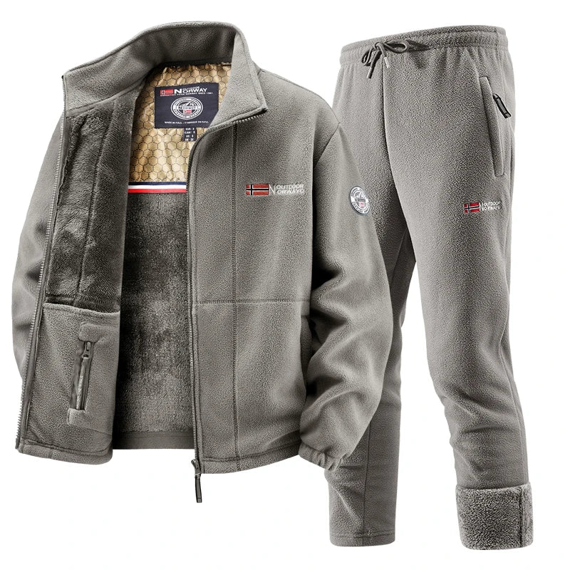 Men's Fleece Jacket and Pants Tracksuit