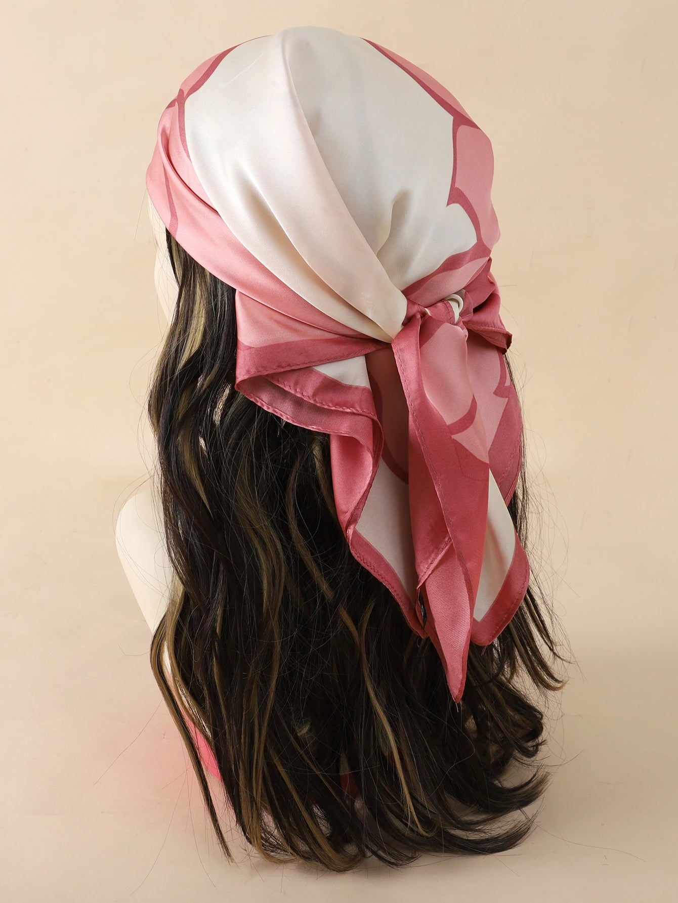 Floral Print Large Square Scarf for Draped Wrap Styling