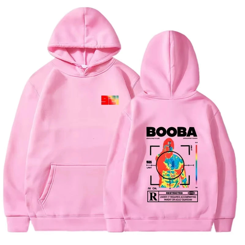 Graphic-Print Long-Sleeve Knit Pullover Hoodie