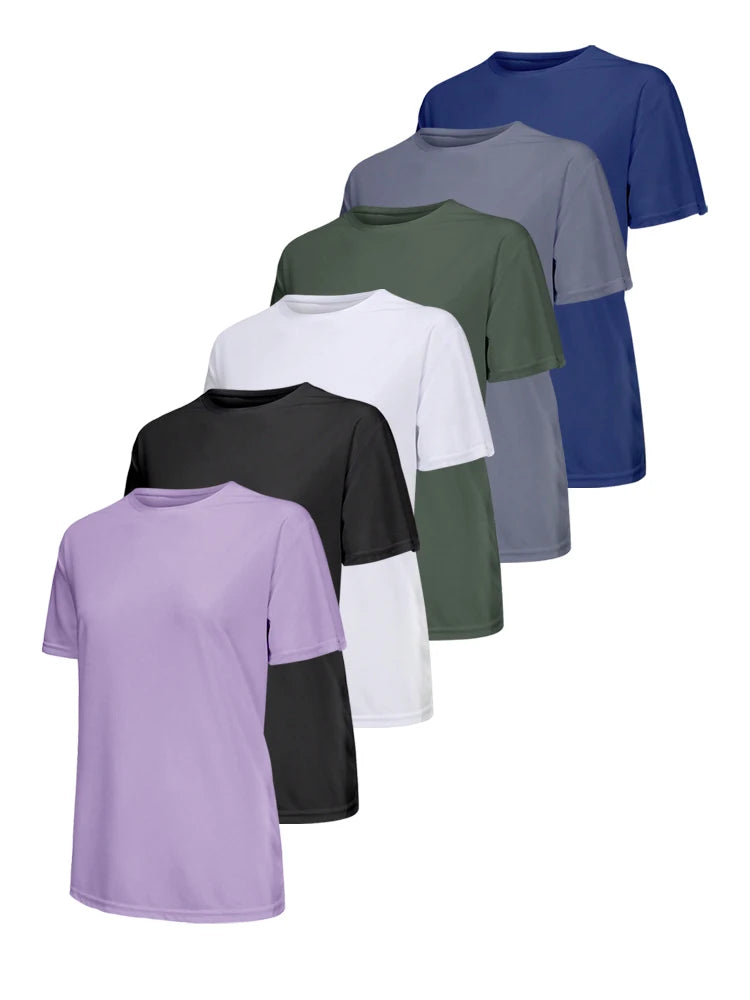 Women's Crew Neck Short Sleeve Sports T-shirt For Workout Outfits