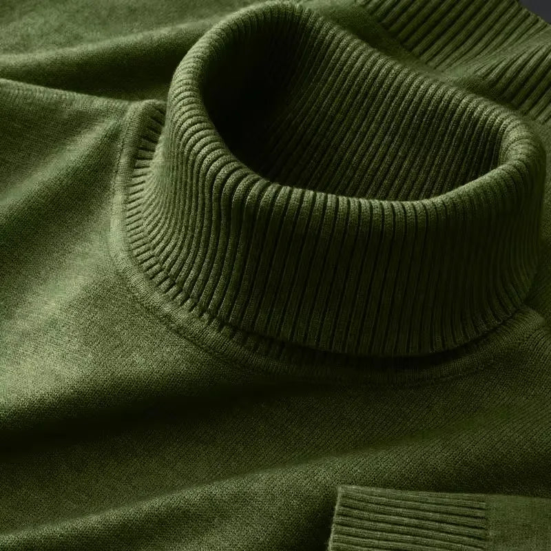 Men's Turtleneck Long Sleeve Knit Sweater